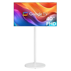 와이드뷰 FHD 화이트에디션 스마트 TV + 삼탠바이미 V1 이동식 거치대 세트, 101cm(40인치), GTWV400FHD11(TV), EKWBYME38 V1(거치대), 이동형 스탠드, 상세페이지참조