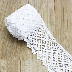 (5미터/벌) 면 레이스 화이트 DIY 수제 웨딩 파티 공예 선물 포장 패치 후크 레이스 의상 재봉 부품, 1개, 1