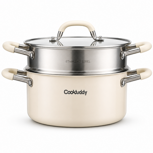 CookBuddy 찜기 304 스텐 인덕션 찜기냄비, 1개, 24cm