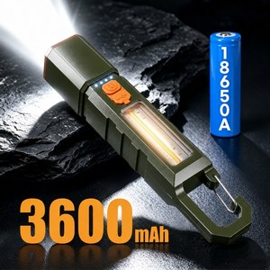 Giilight 초강력 led 손전등 태양광 충전식 후레쉬 줌 고휘도 캠핑 랜턴, 1개, WH-097
