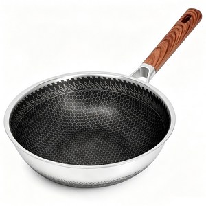 Yumly 통3중 304 스텐 궁중팬 인덕션 웍, 1개, 34cm