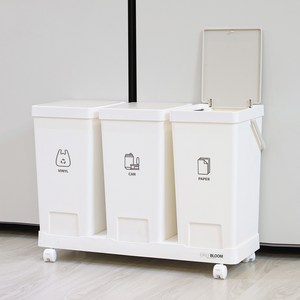 데일리블룸 원터치 가정용 재활용 분리수거함 20L (스티커+비닐 증정), 3P