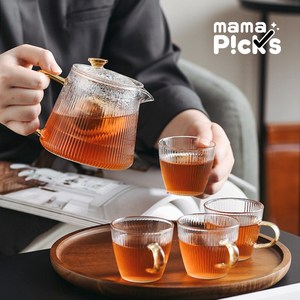 마마픽스 크리스탈 차주전자 내열유리 티포트, 크리스탈티포트, 1개, 투명, 800ml