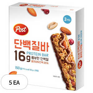 포스트 단백질바 3p, 150g, 5개