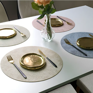 세르보 파스텔 감성 방수 테이블 매트, 1세트, 33cm x 33cm, 블루+핑크