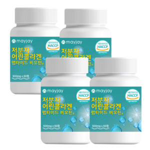 메이제이 저분자 어린 콜라겐 펩타이드 비오틴정, 60정, 4개
