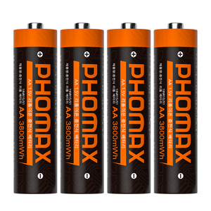 PHOMAX AA 1.5V 리튬이온 충전지 3800mWh KC인증 1500회 반복충전, 1개, 4개입