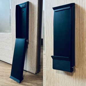 홈 현관문 무타공 도어스토퍼 말굽, 블랙, 1개