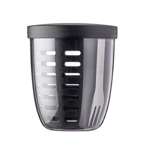 메팔 후르츠팟 샐러드컵 과일통 요거트컵 도시락통 밀프렙 600ml, 노르딕 블랙, 1개