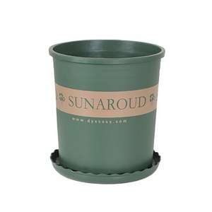 한가득마켓 플라스틱화분 12x10cm 10개 받침대포함, 그린