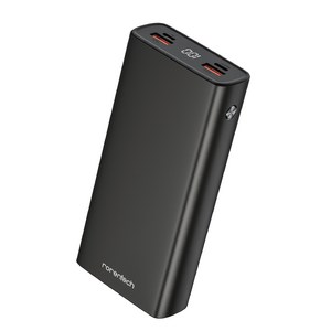로랜텍 고속 충전 대용량 보조배터리 20000mAh PD 22.5W LCD 잔량표시 4포트, BPR-02