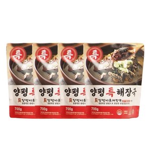 큰아들집 양평 서울 해장국 특해장국 700g 국내산 한우 소양 우거지 선지 시레기 국밥, 4개