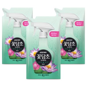 샤프란꽃담초 섬유탈취제 연꽃향 리필, 320ml, 3개