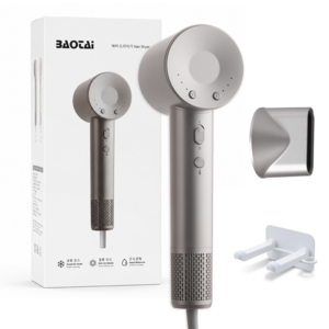 BaoTai 헤어 드라이기 초고속 BLDC 모터 110 000rpm 1500W 가정용 저소음 휴대용 드라이어, 별빛, YEY-GS87