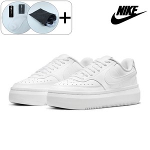 [국내 매장판 정품] 나이키 여성 키높이 운동화 코트 비전 알타 화이트