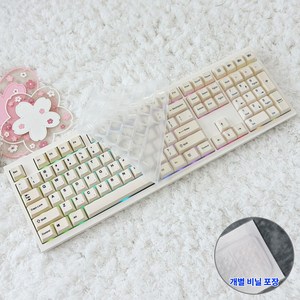VARO V108 PASTEL 파스텔 키스킨 기계식 키보드덮개 실리콘 커버, 1개, 투명