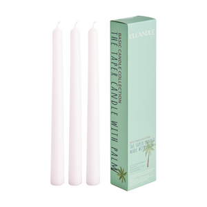엘캔들 식물성 팜 테이퍼 캔들 화이트 24cm, 6개, 54g, 무향