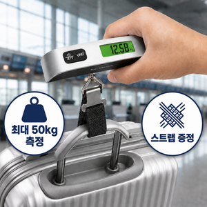 노멀프 캐리어저울 50kg 휴대용손저울 디지털 핸디저울 수하물, 1개, 라이트그레이