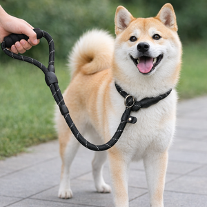 와이비펫샵 일체형 소형견 중형견 대형견 강아지 리드줄 목줄 2m, 1개, 블랙