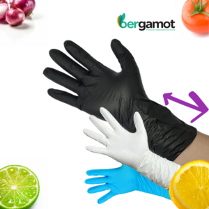 손목긴 두꺼운 니트릴 라텍스프리 고무장갑 100매 Long Black Nitrile Glove 30cm, 1개, M, 블랙
