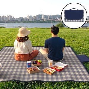 도토리컴퍼니 돗자리 두꺼운 휴대용 경량 피크닉 매트, 네이비