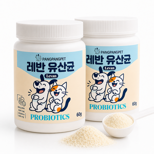 팡팡펫 레반 강아지 고양이 장건강 영양제 설사 변비 유산균, 2개, 장건강/유산균, 60g
