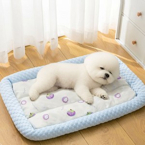프리픽 털 안붙는 강아지 쿨방석 반려동물 아이스 쿨매트, 1개, 블루