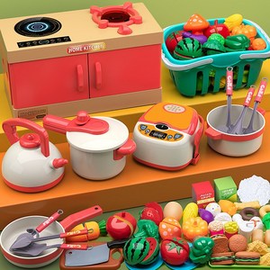 코코유 아동용 주방 놀이 세트 소꿉놀이 요리 주방 가스레인지 생일 선물 JCF-207, 1세트, 레드