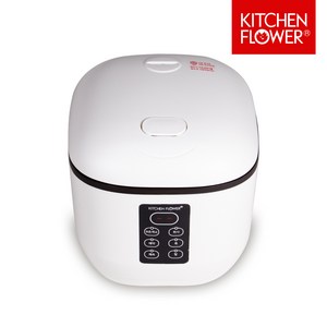 키친플라워 전기보온밥솥 3~4인용, KCT-MC015KP, 블랙 + 화이트