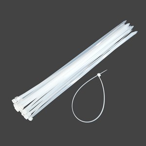 다용도 와이어 정리 대형 나일론 케이블 타이 20P 세트, 화이트, 20개