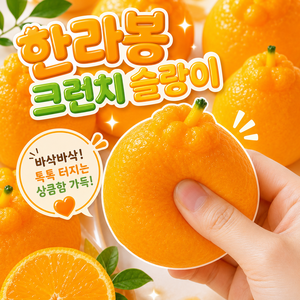 베리룬 한라봉 크런치 슬랑이 말랑이, 1개, 75g, 주황색