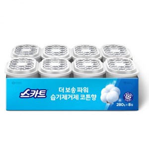 스카트 더 보송 파워 습기제거제 코튼향, 280g, 8개