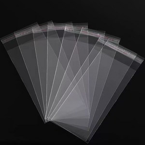 Silk Road옷 포장용 접착식 PP 속폴리백 투명봉투 다양한 사이즈, 100개