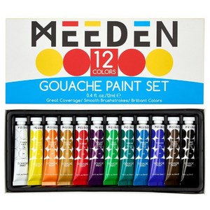 미든코리아 과슈 gouache 물감, 12개, 12ml