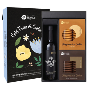 풍년제과 콜드브루&쿠키세트 선물세트, 1개, 콜드브루 375ml +우리쌀 쿠키 +초코브라우니쿠키