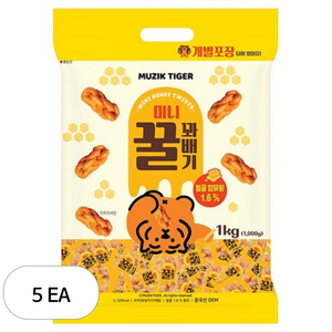 무직타이거 미니 꿀 꽈배기, 5개, 1kg