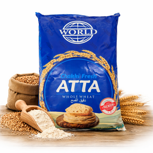 World Atta Whole Weat Foour 월드 차키아타 통밀가루, 5kg, 1개