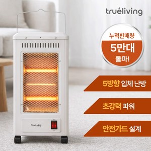 트루리빙 오방향 전기 난로 히터, AT-150HM, 화이트