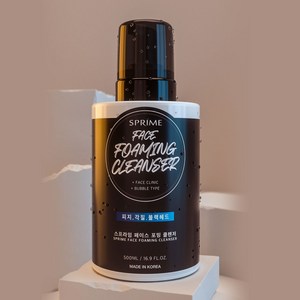 스프라임 클렌징폼 대용량클렌징폼 남자클렌징폼 블랙헤드제거, 1개, 500ml