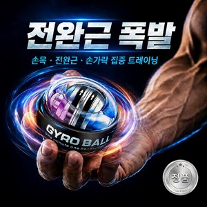 수앤코 무소음 전완근 스트레칭 손목강화 자이로볼, 1개, 퓨어블랙