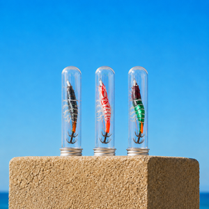 살아있는 새우처럼 리얼한 야광 빛나는 새우 에기 낚시 미끼 루어 3종세트, 1개, 6.6g, A세트 3개 1세트