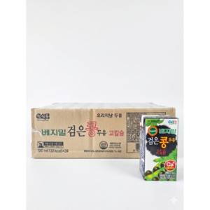 베지밀 검은콩 두유 고칼슘, 190ml, 24개