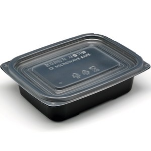 버디팩 PP 사각 죽용기 소 검정 500ml M-1317A 전자렌지 국내생산, 50세트, 1개