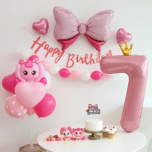 이벤트홀릭 캐치티니핑 하츄핑 풍선 생일파티세트, 숫자풍선 7