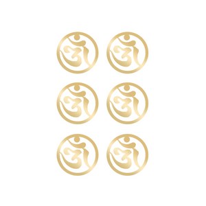 24K GOLD 옴자 메탈스티커 [15mm], 단품, 단품
