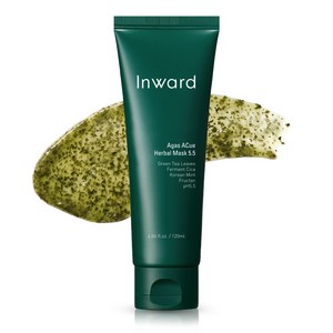 인워드 아가스 아큐 허벌 마스크 5.5 120ml 여드름 피부진정 녹차 모공팩, 1개, 1개입
