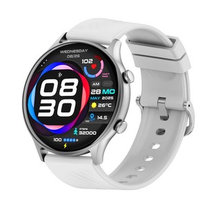PEJE 운동 건강 24시간 모니터링 블루투스 통화 스마트워치 ZW04 ZL73J, GPS + 블루투스, 4.9cm, 은색