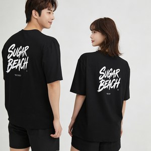 슈가비치 남녀공용 반팔 래쉬가드+보드숏 상하세트 BH616 비치웨어 수영복