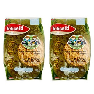 펠리체티 유기농 동물모양 파스타, 500g, 2개