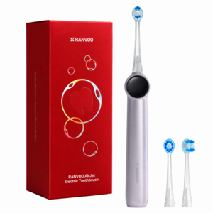 RANVOO 란부 에어젯X5 음압버블 전동칫솔 초미세모 2in1 구강세정기 전동칫솔, 1개, 퍼플, AirJet X5